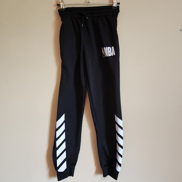Kid's Black NBA Jogger Sweatpants. Basketball Sports Athletic Size Small (8) - Picture 1 of 7